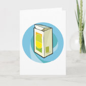 Farbiger Juice Carton Moderner Minimal Karte (Vorderseite)