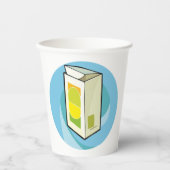 Farbiger Juice Carton Moderner Minimal Pappbecher (Vorderseite)
