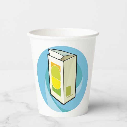 Farbiger Juice Carton Moderner Minimal Pappbecher (Vorderseite)