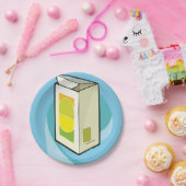 Farbiger Juice Carton Moderner Minimal Pappteller (Party)