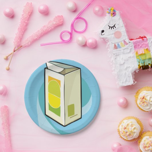 Farbiger Juice Carton Moderner Minimal Pappteller (Party)