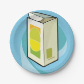 Farbiger Juice Carton Moderner Minimal Pappteller (Vorderseite)