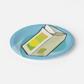 Farbiger Juice Carton Moderner Minimal Pappteller (Schrägansicht)