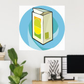 Farbiger Juice Carton Moderner Minimal Poster (Heimbüro)