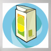 Farbiger Juice Carton Moderner Minimal Poster (Vorne)