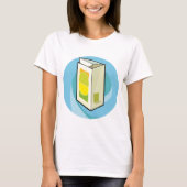 Farbiger Juice Carton Moderner Minimal T-Shirt (Vorderseite)