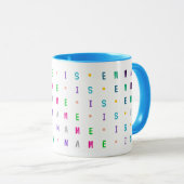 Farbiger Junge oder Mädchen Anpassbare 16 Buchstab Tasse (VorderseiteRechts)