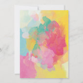 Farbiger Junggeselinnen-Abschied Einladung (Rückseite)