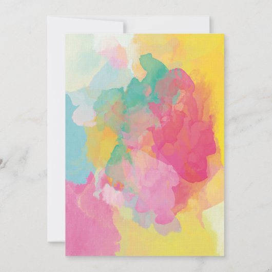 Farbiger Junggeselinnen-Abschied Einladung (Rückseite)