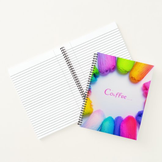 farbiger Kaffee Notizblock (Innenseite)