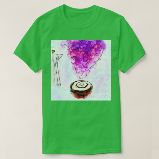Farbiger Kaffee T-Shirt (Design vorne)