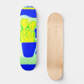 Farbiger Kaktus Skateboard (Vorderseite)