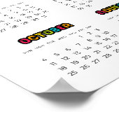 Farbiger Kalender 2023 Poster (Ecke)