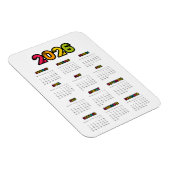 Farbiger Kalender 2025 Magnet (Rechte Seite)