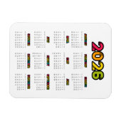 Farbiger Kalender 2025 Magnet (Horizontal)