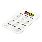 Farbiger Kalender 2025 Magnet (Linke Seite)