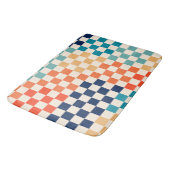 Farbiger Karo Prüfmuster Badematte (Schrägansicht)