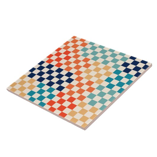 Farbiger Karo Prüfmuster Fliese (Seite)