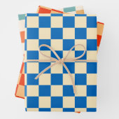 Farbiger Karo Prüfmuster Geschenkpapier Set (Beispiel)