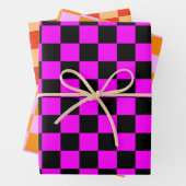 Farbiger Karo Prüfmuster Geschenkpapier Set (Beispiel)