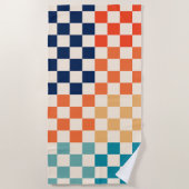 Farbiger Karo Prüfmuster Strandtuch (Vorderseite)