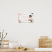 Farbiger Kindergarten-Abschlusszertifikat Poster (Küche)