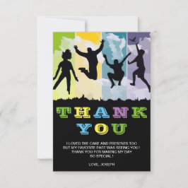 Farbiger Kindergeburtstag Dankeskarte