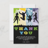 Farbiger Kindergeburtstag Dankeskarte (Vorderseite)