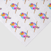 Farbiger kleiner Vogel Seidenpapier (Ausschnitt)