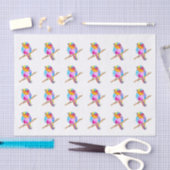 Farbiger kleiner Vogel Seidenpapier (Handwerk)