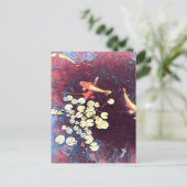 Farbiger Koi-Fisch Japanischer Fischteich Postkarte (Stehend Vorderseite)