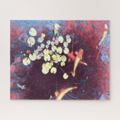 Farbiger Koi-Fisch Japanischer Fischteich Puzzle (Horizontal)