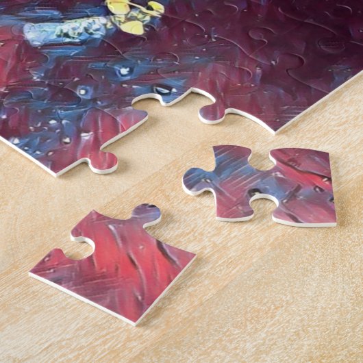 Farbiger Koi-Fisch Japanischer Fischteich Puzzle (Seite)