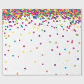 Farbiger Konfetti Geschenkpapier (Flach)