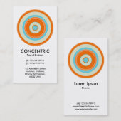 Farbiger konzentrischer Kreis 03 Visitenkarte (Vorne/Hinten)
