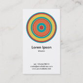 Farbiger konzentrischer Kreis 05 Visitenkarte (Rückseite)