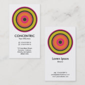 Farbiger konzentrischer Kreis 06 Visitenkarte (Vorne/Hinten)