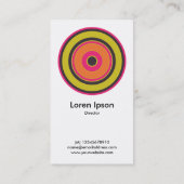 Farbiger konzentrischer Kreis 06 Visitenkarte (Rückseite)