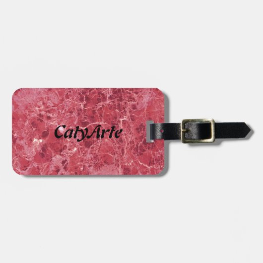 Farbiger Korallenmarmor Gepäckanhänger (Vorderseite horizontal)