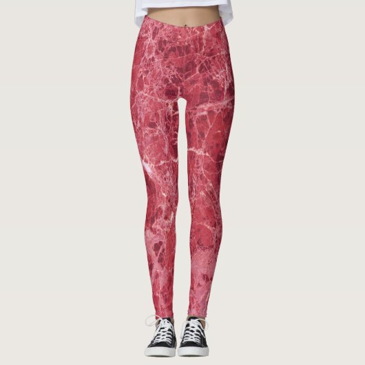 Farbiger Korallenmarmor Leggings (Vorderseite)