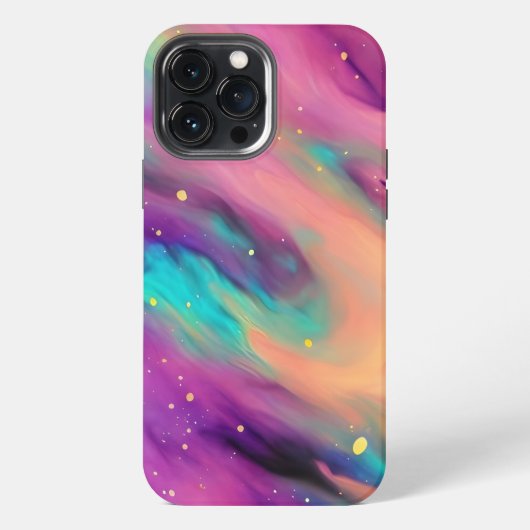 Farbiger kosmischer Himmel iPhone Hülle (Rückseite)