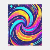 Farbiger kosmischer Swirl Fleecedecke (Vorderseite)