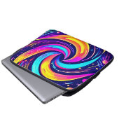 Farbiger kosmischer Swirl Laptopschutzhülle (Vorne Knopf)