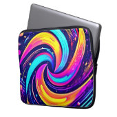 Farbiger kosmischer Swirl Laptopschutzhülle (Vorderseite Links)