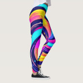 Farbiger kosmischer Swirl Leggings (Rechts)