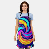 Farbiger kosmischer Swirl Schürze (Getragen)