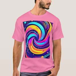 Farbiger kosmischer Swirl T-Shirt