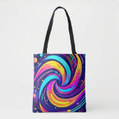 Farbiger kosmischer Swirl Tasche (Vorderseite)