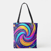 Farbiger kosmischer Swirl Tasche (Rückseite)