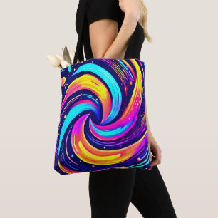 Farbiger kosmischer Swirl Tasche